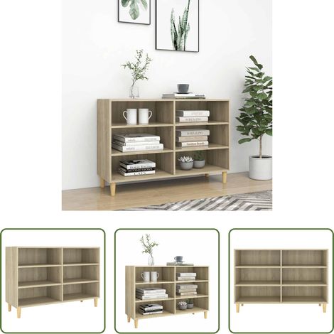 Bücherschrank - Sideboard Sonoma-Eiche 103,5x35x70 cm Holzwerkstoff (1/5)