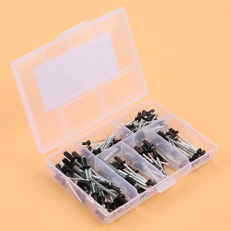Kit de 120 rivets aveugles en aluminium M2.4 / M3.0 / M3.2 / M4, avec boîte. (1/5)