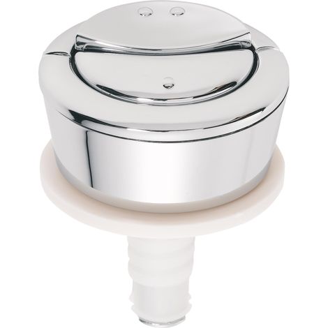 Bouton chasse d'eau wc double chasse 10724129 – Mécanisme compatible Wirquin MW – Économie d'eau 3/6L – Finition chromée élégante
