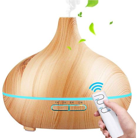 Diffuseur d'Huiles Essentielles, 550ML Diffuseur Ultrasonique Brume Fraîche Arôme Parfum Electrique Diffuseur d'arômes avec Mode Brume Réglable & 7 Couleurs de LED (1/5)