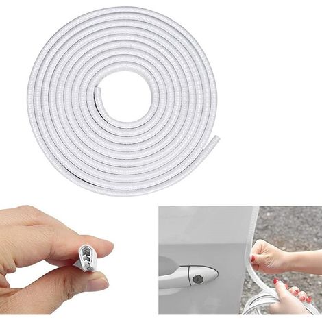 TRADE SHOP - Guarnizione Porta Auto Gomma Portiera Striscia Protezione Universale 5 Mt Bianca - (1/5)