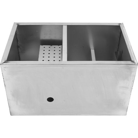 Fettabscheider aus Edelstahl, 400 x 250 x 230 mm, gewerblicher Abwasserabscheider, Öl-/Wasserabscheider, Fettfalle für Küche und Haushalt (1/5)