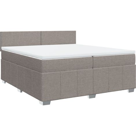 Maison Exclusive - Giroletto a Molle con Materasso Tortora 200x200 cm in Tessuto