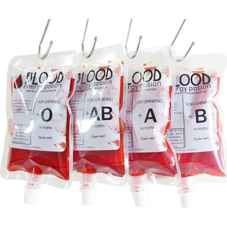 Sachet boisson Halloween 20 pièces, pochette cosplay vampire sang, contenant boisson zombie, matériau alimentaire, accessoire fête déguisement. (1/5)