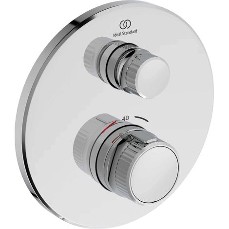 Ideal Standard - Ceratherm, Miscelatore termostato doccia ad incasso tondo, Con tecnologia Navigo®, Una via, Cromato (1/5)