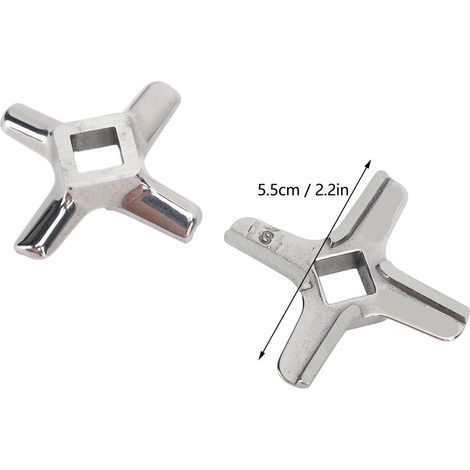 Ortviai Lame de Hachoir pour Hachoir à Viande 8EJ – Acier Inoxydable, Lot de 2 pièces (1/4)