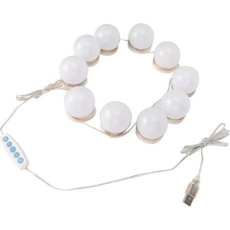 Lot de 10 ampoules LED USB à 5 températures de couleur pour miroir de coiffeuse de table (1/5)