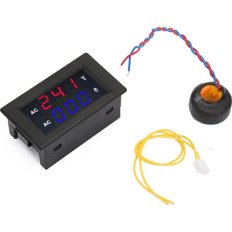 LED Digital Display AC 100300V Voltmeter 0-10A Ampere Meter(Red bluE) (1/5)