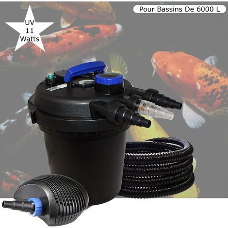 Kit Filtre Pression UV 11W Puissant, Pour Bassins De 6000 L (1/5)