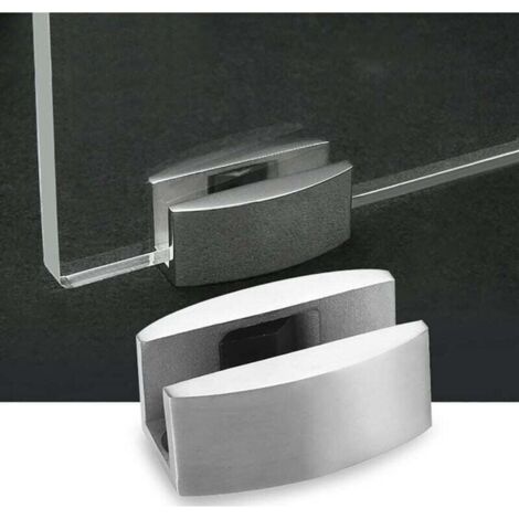 La pince de charnière de pivot de porte fixe la fixation de butée de porte de verre coulissante sans cadre pour la salle de bains