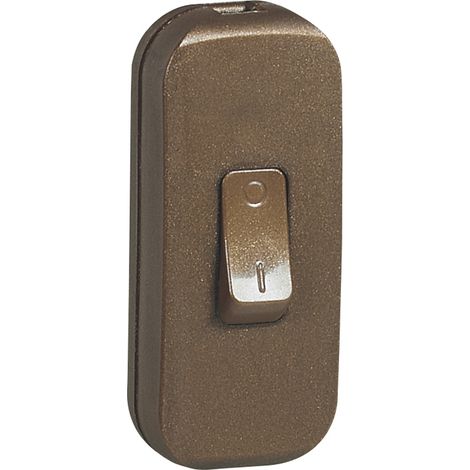 Legrand – Interrupteur à bascule bipolaire pour lampe – Couleur vieil or – Installation sécurisée avec système à vis – Pour câbles 2x0,75mm²