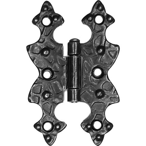 cyclingcolors Cerniera antiche per mobile ferro battuto sfumato 70x45 ante legno piana vintage nero bronzo cerniere (1/3)