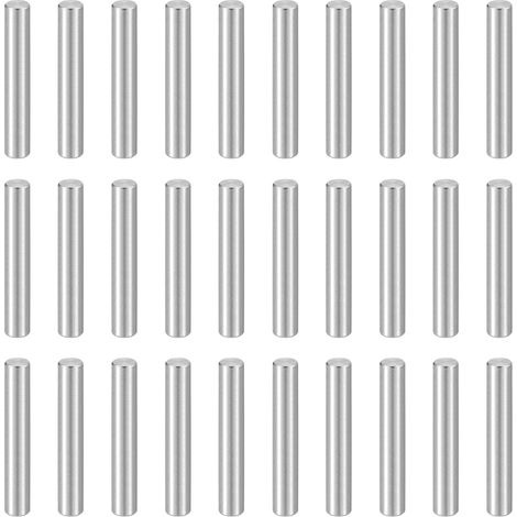 50pcs Goujons Cylindriques M4(4mm) x 25mm 304 Acier Inoxydable Éléments De Fixation Pour Supports D'Étagère Pour Meubles En Bois DIY Installation Métal, Argent (1/5)