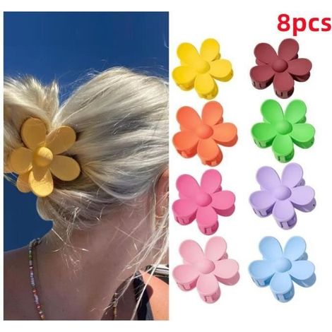 Haarspangen – Damen – Blumen – 12 Stück – Verschiedene Farben – Strapazierfähiges Material (1/4)