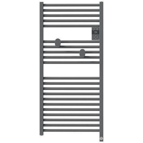 Radiatore scaldasalviette connesso Riva 5 Stretto con soffiante 1500 W - Grigio menhir - THERMOR - 471651 (1/5)