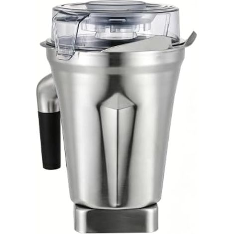 1,8 L Mixeur Contenant en Acier Inoxydable pour Vitamix Blender Puce Intégrée Récipient Mélangeur de Rechange pour Vitamix Blender Séries 5200 E310 750 6300 VM0103 VM0197 E310 et A2500
