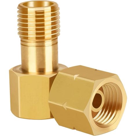 Raccord de gaz Angle 1/4" Gauche raccord d'angle 90° en Laiton pour Tuyau de gaz (1/5)