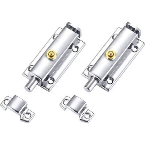 Ensemble poignée et serrure de porte, lot de 2, acier inoxydable, pour fenêtres et armoires.-AquaForge (1/4)