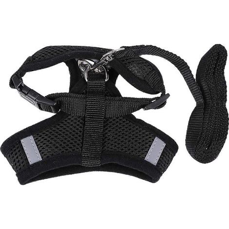 Arnés tipo chaleco de malla para perros con correa trasera y pectoral para mascotas pequeñas. (1/5)
