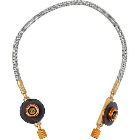 Adaptateur de valve de réservoir de gaz double face plat et réglable pour camping, pique-nique, randonnée, barbecue et voyage. Accessoire idéal pour les voyages et les activités de plein air. (1/5)