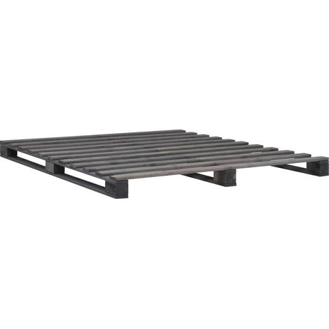Maison Exclusive - Cadre de lit de palette sans matelas gris 180x200cm bois massif