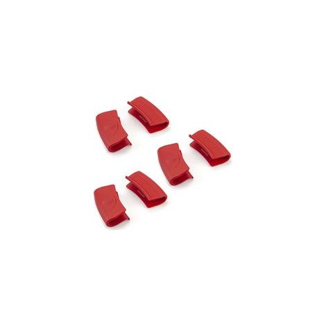 Maniques en silicone pour poignées de casseroles, maniques isolantes en silicone pour poêles en fonte, résistantes aux hautes températures. (1/5)