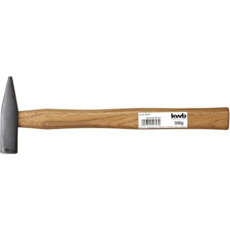 Martillo kwb 450723 mango madera cabeza acero pulido 300g