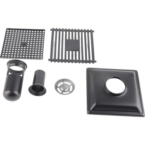 Grille de Drain de Douche Amovible en Acier Inoxydable SUS304 pour Salle de Bain 12x12cm (1/5)