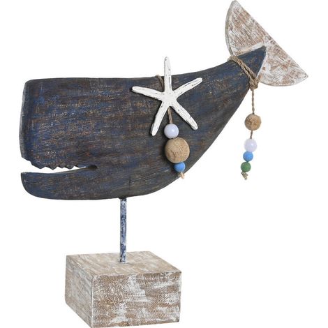 Figura Mango Resina 37X11X39 Ballena Natural Azul FD203876 (1/3)