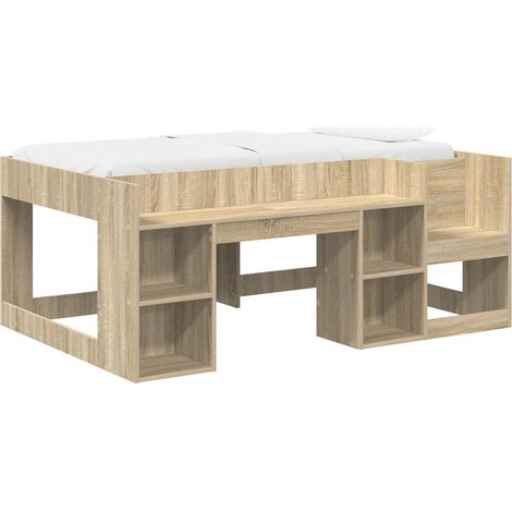 Maison Exclusive - Kinderbettgestell mit Stauraum Sonoma-Eiche 80