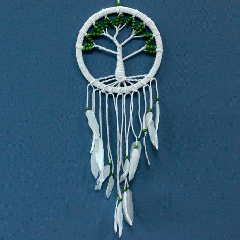 Attrape-rêves Arbre de Vie - Coton 22cm (assorti)- Vendu par 1 (1/4)