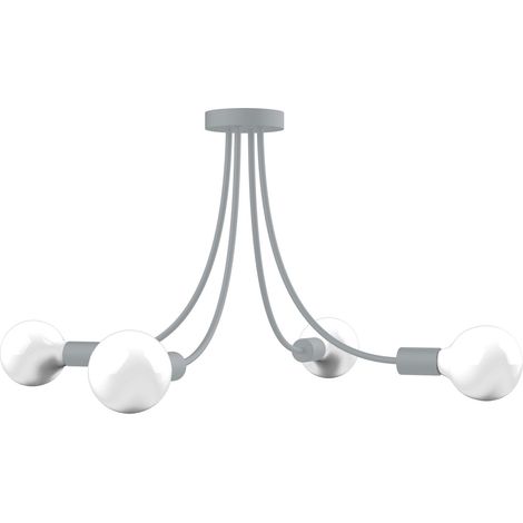 LUMICOM CLASSIC Plafoniera, 4XE27, max 42W, metallo, grigio, D.60cm