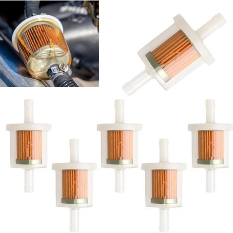 filtri carburante da 8 mm, filtro carburante universale, filtro carburante riutilizzabile, filtrazione ad alta densità, per motociclette, tosaerba, scooter, ciclomotori, auto