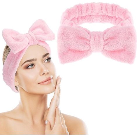 Diadema absorbente para la limpieza facial: confeccionada con suave vellón de coral, perfecta para el maquillaje y el cuidado de la piel. (1/5)