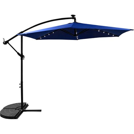 Aga LED Sonnenschirm 300 cm Dunkelblau