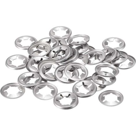 Rondelle de Blocage M8 Rondelle de Verrouillage 7.4mm I.D. 15mm O.D. Interne Dent Pousser Vitesse Clips 304 Inox Acier 40pcs