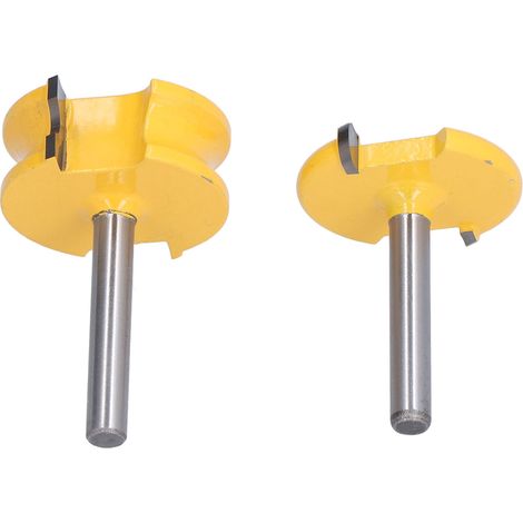 2 Pièces Fraises à Arcs en Métal pour Usinage du Bois, Kit de Fraisage 1/4" pour Bordure et Profilage (1/5)