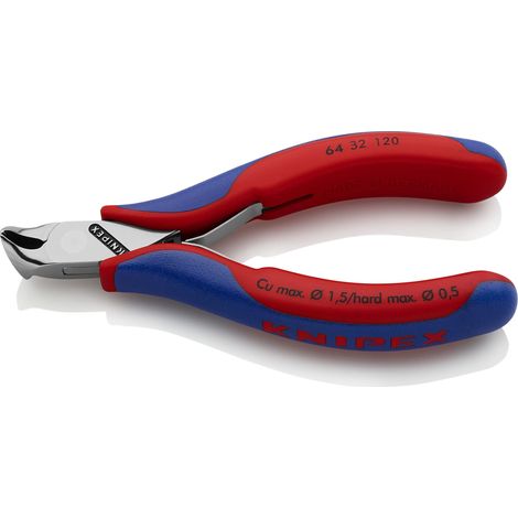 Knipex Tronchese per Elettronica con Tagliente Frontale Rivestiti in Materiale Bicomponente 120 Mm 64 32 120 (1/5)
