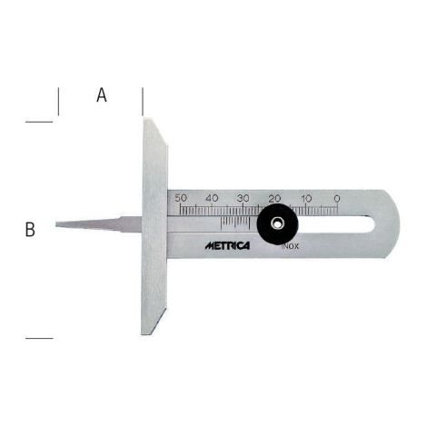 Metrica 10821 – Jauge de profondeur pneus 25-90 mm en acier inox