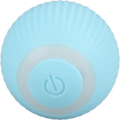 Balle roulante intelligente rechargeable USB, silencieuse et interactive pour chat, idéale pour lutter contre l'ennui (bleue). (1/2)
