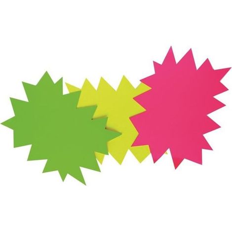 Éclatés fluo - AGIPA - 50 pièces - 8 x 12 cm - 780 g/m² - Rose et vert fluo