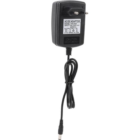 Adaptateur d'alimentation 24V 2A, Prise 5.5x2.5mm, Longueur de Cordon 37 Pouces, Protect Contre Les Surcharges, pour Affichage LED, Bande Lumineuse, Boîtier D'ordinateur (Prise (1/5)