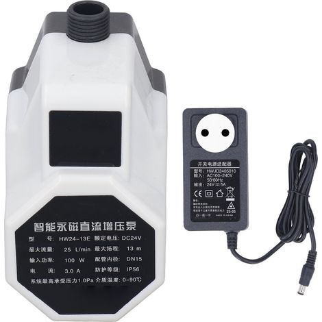 Pompe de surpression IP56 étanche 100W 13m hauteur de refoulement Pompe de circulation 24V pour maison Prise UE 100-240V (1/5)