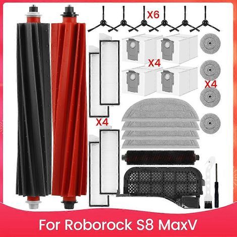 Filtre pour aspirateur brosse pour aspirateur Filtre de brosse pour aspirateur filtre de Accessoire Lot pour S8 MaxV Robot Aspirateur Main Brosses Dust Bags Wipes Side Wipers Filtres Sid (1/5)