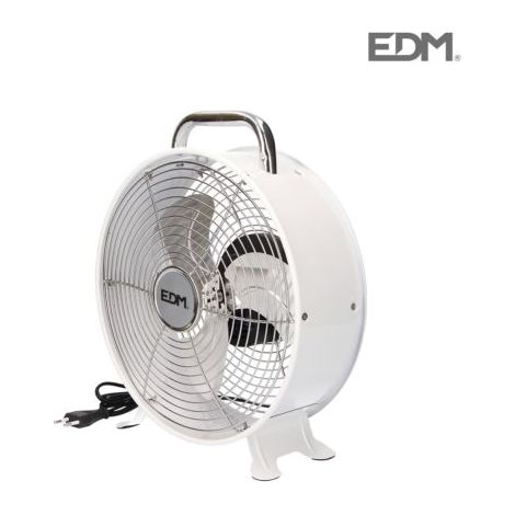 Ventilador Sobremesa Vintage 30w 20cm Blanco 33928 ELEKTRO