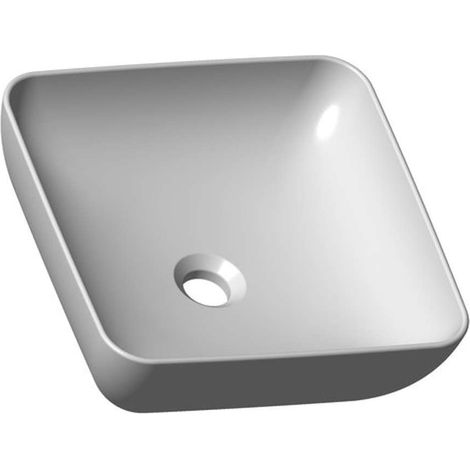 Ravak UNI - Lavabo da appoggio Uni 380 S Slim, 38x38 cm, bianco XJX01138001 (1/5)
