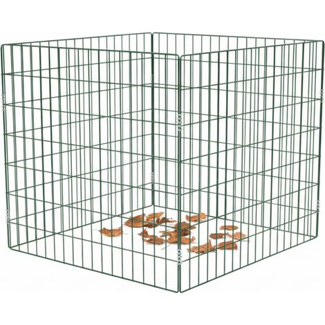 Gartenkomposter werkzeugloser Aufbau 90 × 90 cm Stahldraht pulverbeschicht 10 × 4 cm Maschenweite