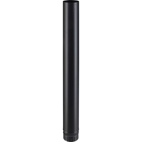 Poujoulat – Tuyau émaillé noir 1000mm dn80mm – Conduit de fumée pour espaces confinés – Résistant à la corrosion – Installation facile