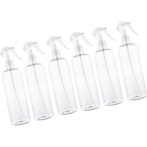 Lot de 6 Bouteilles Pulvérisateurs D'eau en Plastique Transparent 500 Ml, Vaporisateur pour Plantes et Jardinage, Flacons Rechargeables Multifonctions Adaptés Coiffure et (1/5)