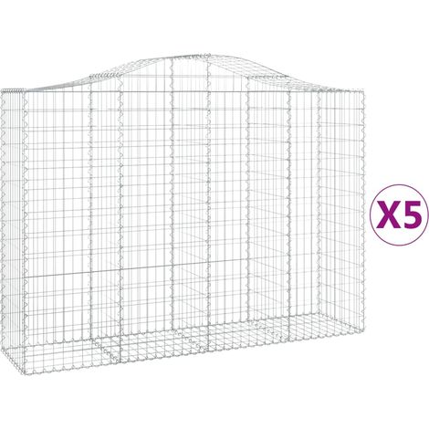 Maison Exclusive - Gabionen mit Hochbogen 5 Stk. 200x50x140/160cm